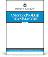 Türkiye Klinikleri Anesteziyoloji Reanimasyon - Özel Konular